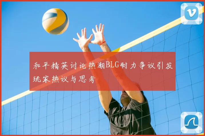 和平精英讨论热潮BLG耐力争议引发玩家热议与思考