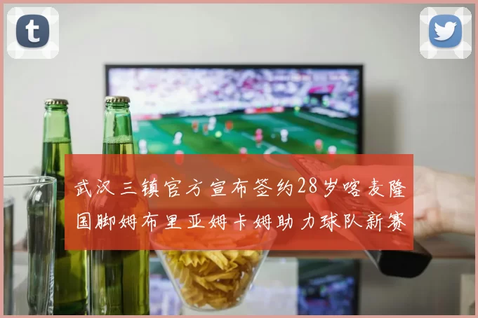 武汉三镇官方宣布签约28岁喀麦隆国脚姆布里亚姆卡姆助力球队新赛季